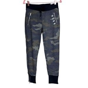 Victoria's Secret VS PINK Skinny Jogger Pant Camouflage Army Green Size Small‎